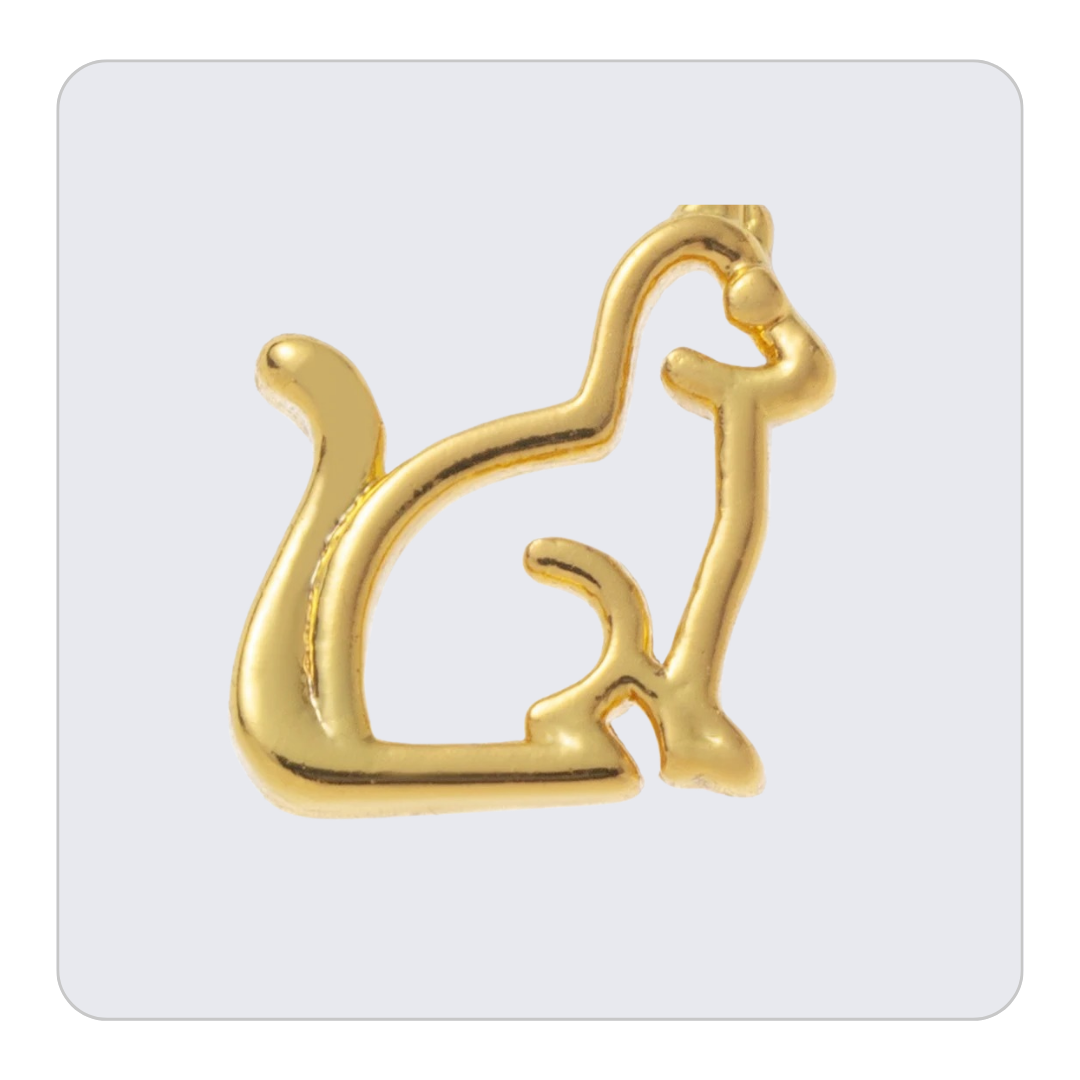 Gold Cat Charm