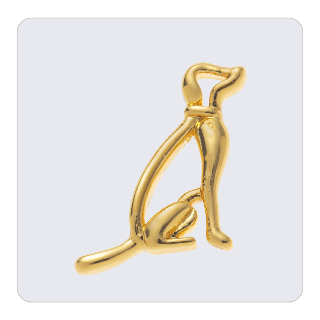 Gold Dog Charm