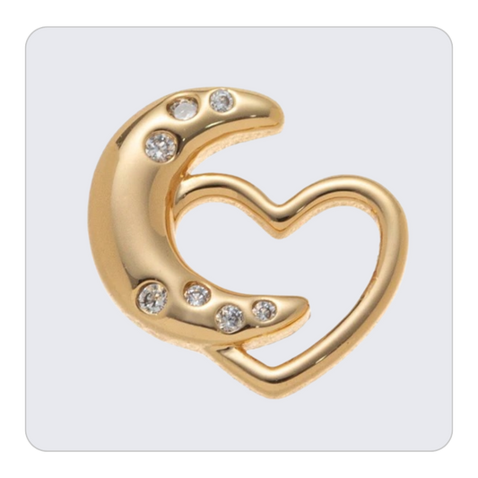 Moon & Heart Charm